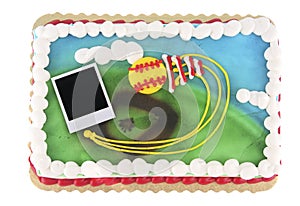 Polaroid picture cake