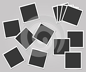 Polaroid Set of photo frame. Vector template for your trendy photo or image