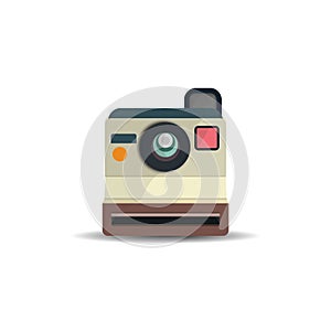 Polaroid Vintage Camera Flat Design vector image