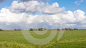 Polder landscape of Groene Hart in Dutch Randstad, South Holland