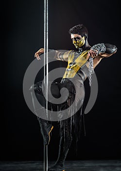 On the pole bodyart Scorpion