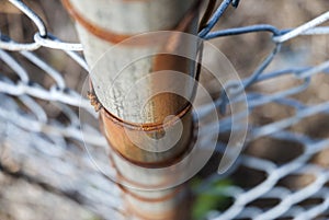 Pole fence rust