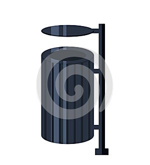 Pole Mounted Trash Receptacle, Outdoor Trash, Garbage Can