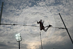 Pole Vault silhouette