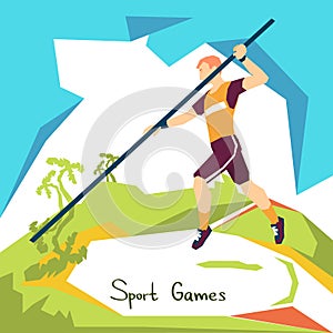 Pole Vaulting Sport Competition