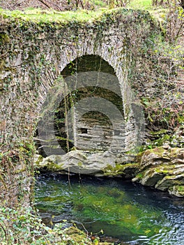 Polea roman and bridge, Villayon municipality, Asturias, Spain