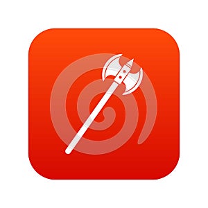 Poleaxe icon digital red