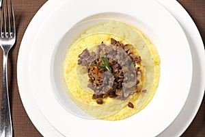 Polenta con ragÃÂ¹ di cinghiale