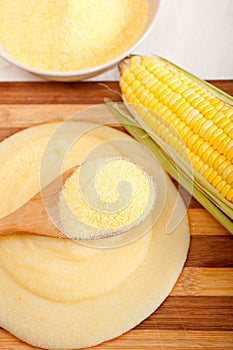 Polenta corn mais flour cream