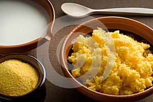 Polenta with milk img