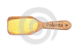 Polenta on shovel