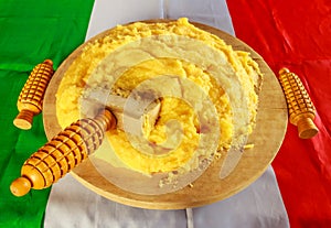 The polenta a typical recipe of north