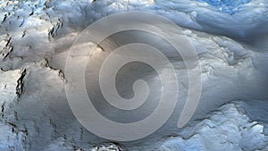 Poles and snow. 3d illustration photo