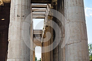 Poles of Temple of Hephaestus Hephaestion, a well-preserved Greek temple; it remains standing largely as built. It is a Doric photo