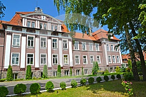 POLESSK, RUSSIA. View of the building of the Kaliningrad branch of the St. Petersburg state agricultural university