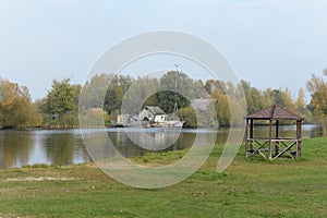 Polessky Canal in the city of Polessk, Kaliningrad region