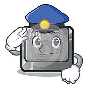 Police alt button in the cartoon shape