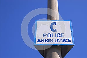 Police assistance sign