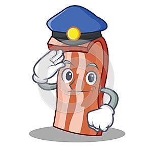 Police bacon character cartoon style