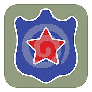 Police badge, icon