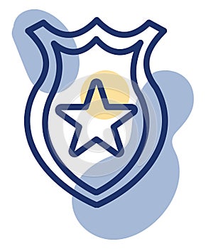 Police badge, icon