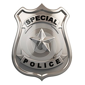 Police badge isolated photo