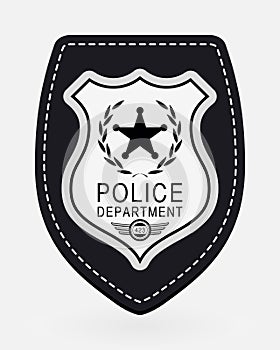 Police Badge Simple Monochrome Sign