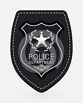 Police Badge Simple Monochrome Sign