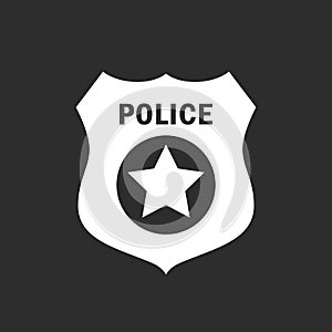 Police badge vector icon