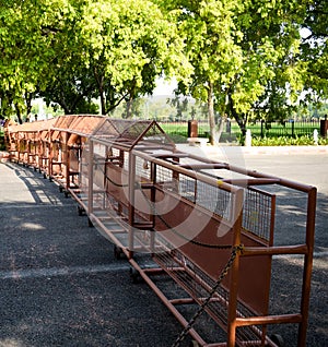 Police Barricade for the closure of the road near India Gate in Delhi India