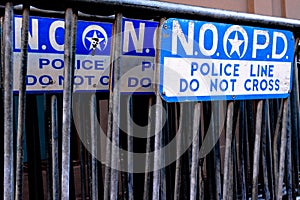 Police Barricades in New Orleans