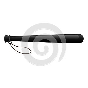 Police baton icon cartoon vector. Cop nightstick