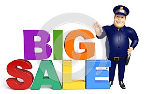 Police with Bigsale sign