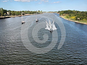 Police boat near Gdansk