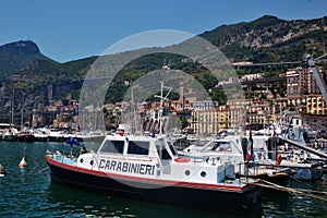 Police Boat in the Port of Salerno photo