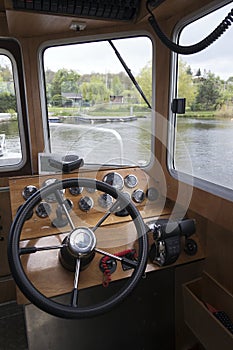 Police boat on the river