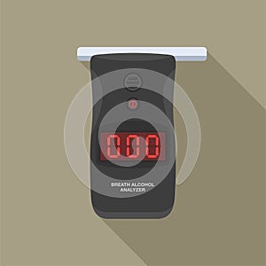 Isolated police breath alcohol testing device or analyzer.