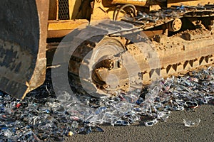 Police bulldozer fakes destruction