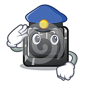 Police button f12 on a keyboard mascot photo