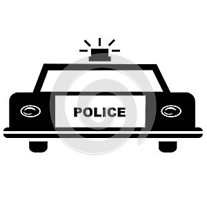 Police Car With Blaring Siren