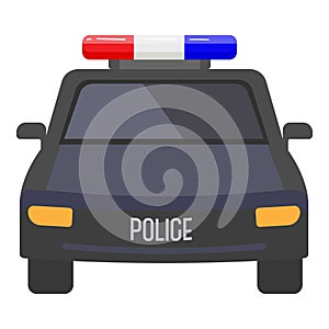 Police car icon cartoon vector. Guard officer
