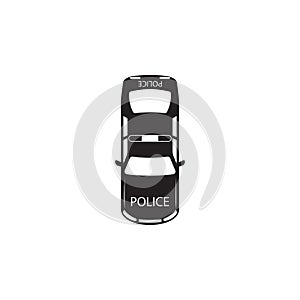 police car icon. Element of transport view from above icon. One of the collections icon for website design and development, app de