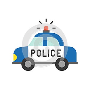 Police car, police related icon vector illustration