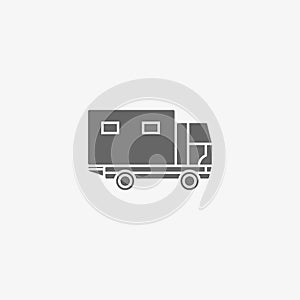 Police car for prisoners transportation vector icon