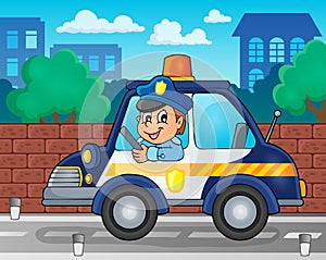 Police car theme image 2