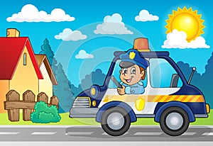 Police car theme image 3