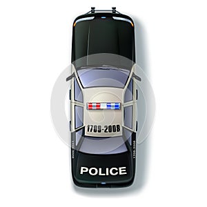 Police Car Top View