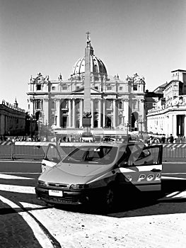 Police car at Vatican