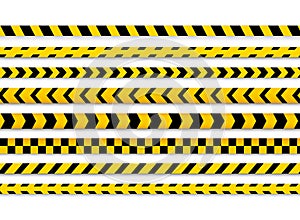 Police caution danger line. Warning barrier. Barricade tape, Do not cross