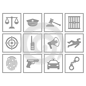 Police icon vector design symbol photo